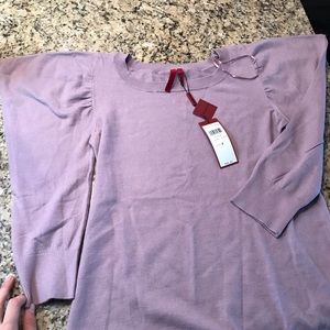 Statement Sleeved Mauve Sweater